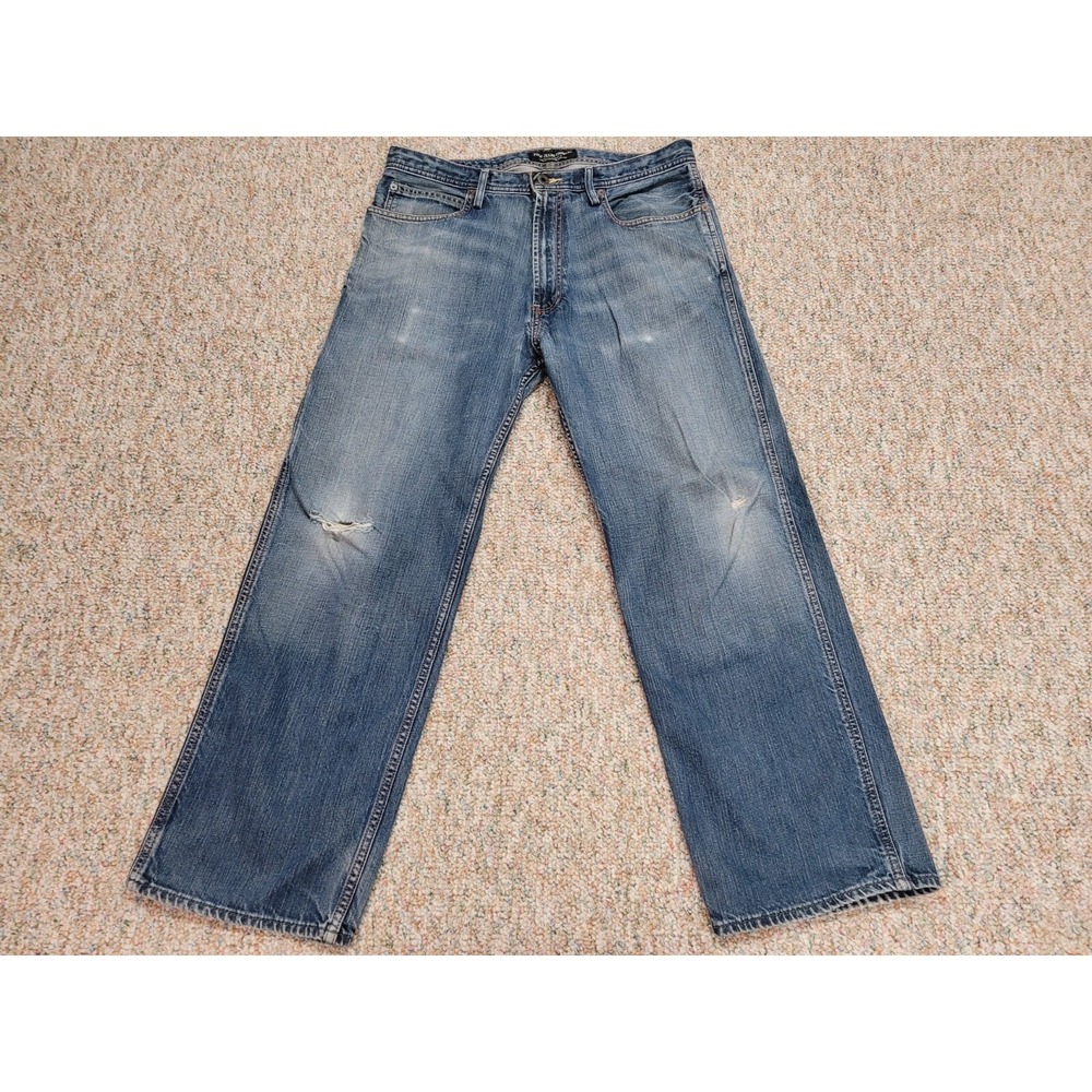 Polo Jeans Co Ralph Lauren Towson Utility Jeans Mens 34 Blue Baggy Y2K Vintage